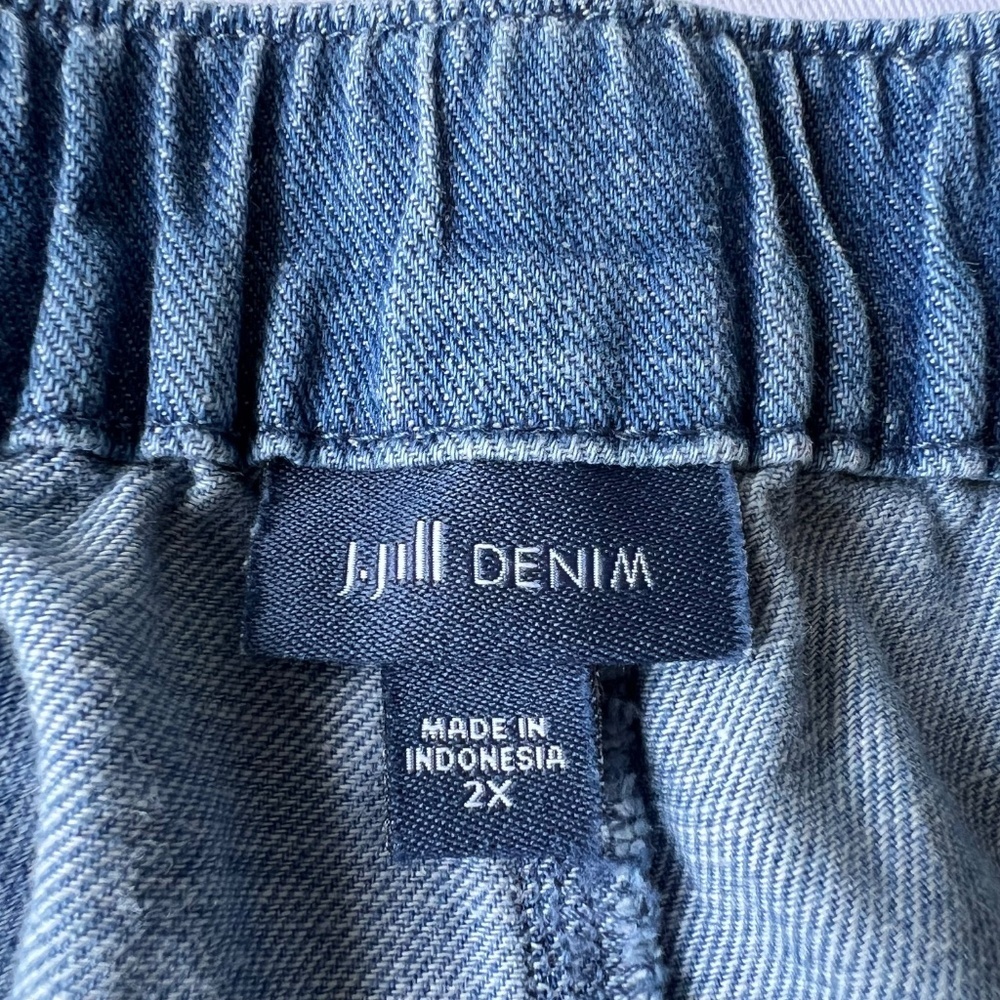*FIRM PRICE* J. Jill Indigo Pull-On Wide-Leg Pants - Picture 9 of 11